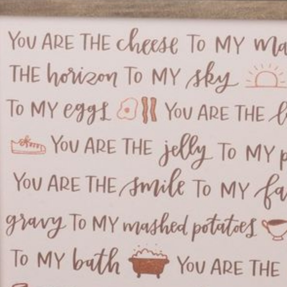 Inset Kitchen Wall Sign The Cheese To My Macaroni - Picture 2 of 2